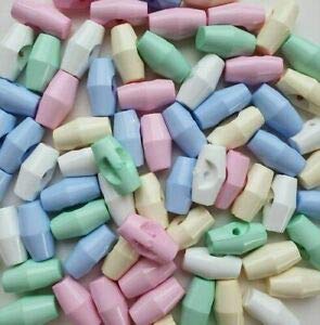 10 Pieces of Baby Duffle Buttons 20mm/25mm/32mm/38mm Wide Baby Toggles - Simply Sew CraftyTM (UK) (20mm - Assorted) โ image 1