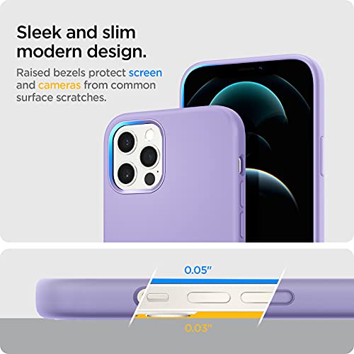 Image of Spigen Sillicone Fit Back Cover Case Compatible with iPhone 12 and iPhone 12 Pro - Iris Purple