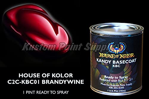 House of Kolor Brandywine Kandy Basecoat KBC01 1 Pint Can (KBC01 Brandywine Ready to Spray)