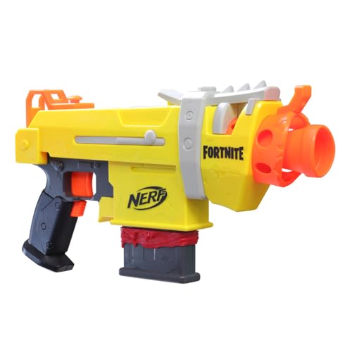 Image of Nerf Fortnite SMG-L Motorized Dart Blaster - Includes 3 Targets - Comes with 6-Dart Clip and 6 Official Nerf Elite Darts
