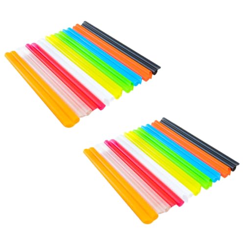 300 pitillos plásticos desechables 16cm x 1.1cm varios colores miniatura 1
