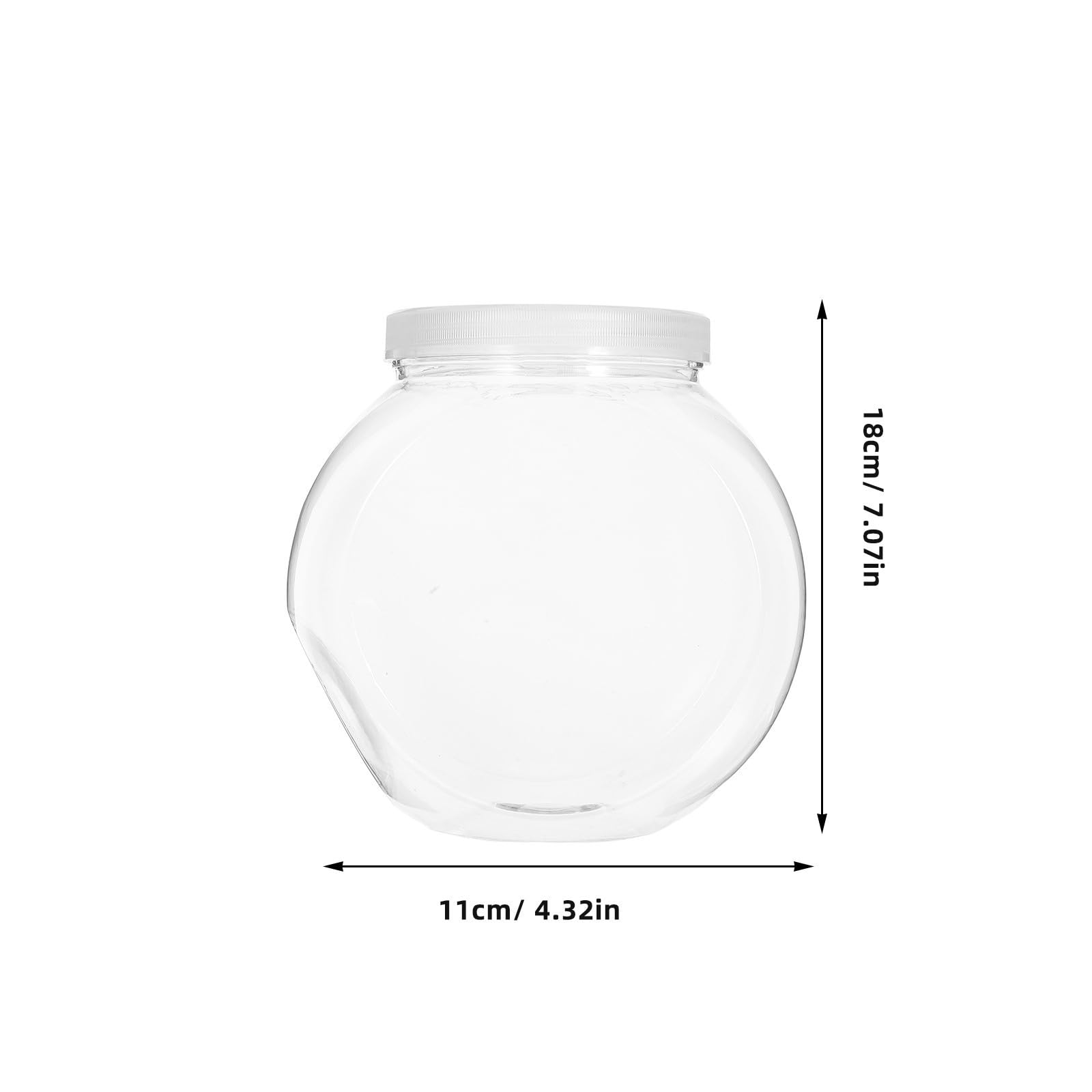 Tarros Redondos de Plástico Transparentes 4 Piezas 2100 Ml | Tapa Incluida, Uso en Cocina y Viaje, Interior Liso y Limpieza Sencilla