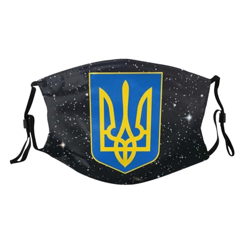 Ukraine Tryzub Proud Ukrainian Adult Dust Mask Adjustable Dust Face with 2 Filter94