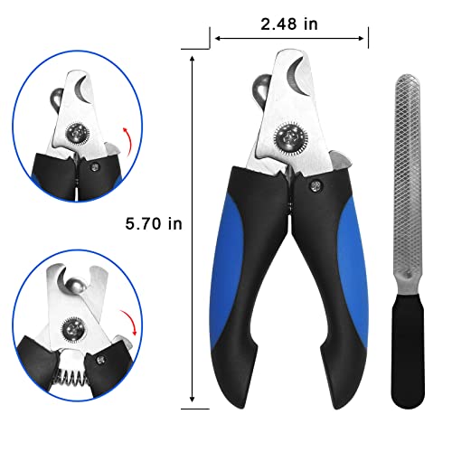 Lexflext Dog Nail Trimmers-With Safety Guard To Avoid Over-Dog Nail Trimmers-Cat Nail Clipper-Nail Clippers For Dogs-Pet Nail Clippers-Dog Nail Clippers For Large Dogs-Dog Toenail Clippers(Blue) #TOP5