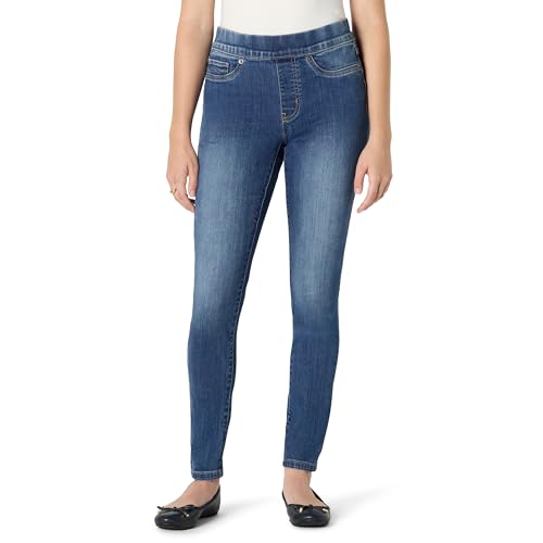 DETTAGLI: fascia ampia in vita con elastico interno per il massimo comfort. Le finte tasche applicate anteriori e posteriori richiamano dettagli autentici in denim. Rivetti agli angoli delle tasche anteriori per un rinforzo extra