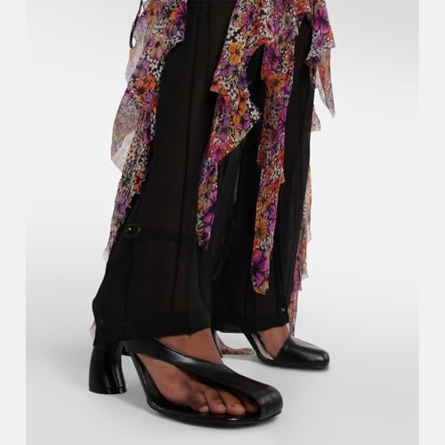 Yishaweiqi Women's Bridal Heeled Sandals Square Toe High Heels Buckle Ankle Strap Dress Pumps4