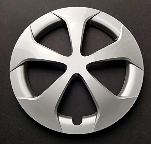 New Wheel Covers Hubcaps Fits 2012-2015 Toyota Prius; 15 Inch; 5 Spoke; Silver Color; Plastic; Standard Leg (4-Pieces) - Thumbnail 3