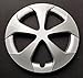 New Wheel Covers Hubcaps Fits 2012-2015 Toyota Prius; 15 Inch; 5 Spoke; Silver Color; Plastic; Standard Leg (4-Pieces)