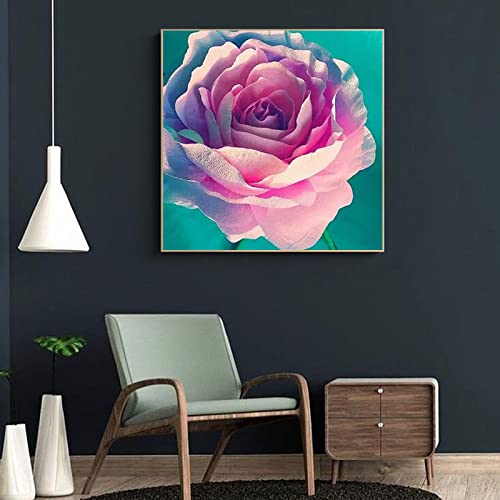 Toile art beauté rose KEBIA 50x50cm affiche abstraite sans cadre