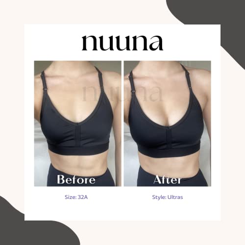 Nuuna Double-Sided Reusable Adhesive Push-Up Sticky Bra Inserts Ultra Invisible Demi Boombra Padded Insert Nude (Invisible Boost A/B) #TOP2