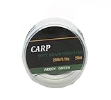 KTGCOZS Pack of 1 Carp Fishing Line Camo Green Braid Soft Hooklink 20lb Carp Fishing Rigs Accessories for Carp Fishing Tackle Wire