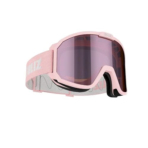 Bliz Rave JR Skibrille für Kinder - Ski Goggles für Kinder - Vollrand - Kunststoffrahmen - Roter Kunststofflinsen - UV-Schutz 99%