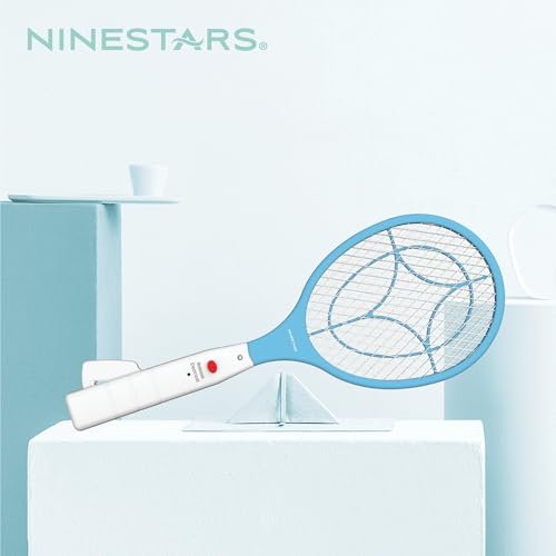 Matamoscas eléctrico sin batería NINESTARS de plástico ABS con triple malla 6