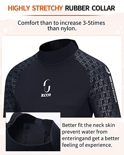 Mens 3Mm Shorty Wetsuit Womens Full Body Diving Suit Back Zip Dive Skin For Diving Canoe Spearfishing Surfing Snorkeling Swimming Suits(Men Black M) #TOP2
