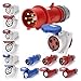 LEJDI 1Pcs Industry Plug and Socket Connectors Surface and Concealed Installation 3 4 5 Hole Core 16 A 32A Waterproof Two Three-Phase(1311)