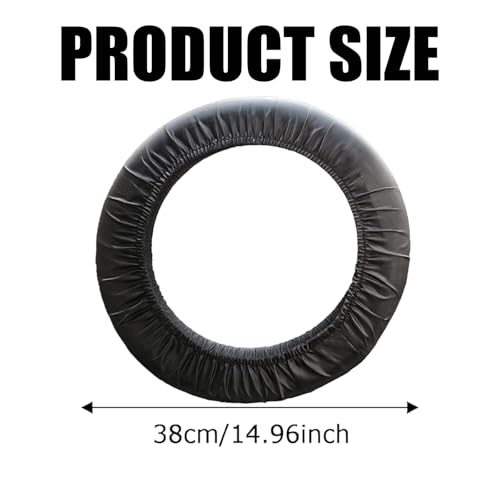 2 Stück Lenkradabdeckung,Lenkradbezug Oxford-Stoff,Universal Auto Lenkradhülle,Lenkradschutz,Autozubehör Innenraum(Schwarz)