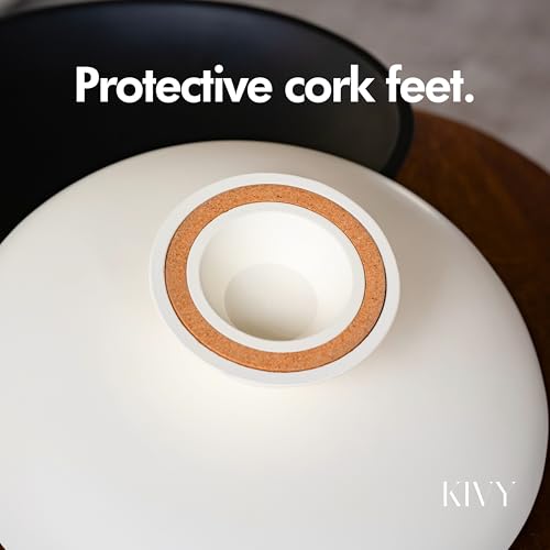 image for KIVY Concrete Fruit Bowl for Kitchen Counter - Large Decorative Bowl f