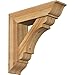Ekena Millwork BKT0806X30X30OLY01RWR Olympic Traditional Rough Sawn Bracket w/Offset Brace, Western Red Cedar