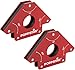 Produktbild Poppstar Schweißmagnet groß 2er-Set/Magnet-Schweißwinkel mit Haftkraft 34 kg, Winkelmaße 45°, 90°, 135°