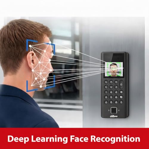 Image of Dahua ASI3204E-W Single Door Face Recognition Access Controller, 2.4 inch Display with 320x240 Resolution, 2-MP Camera Dual-Lens with IR Illumination and DWDR.