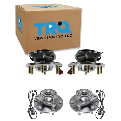 Image of TRQ 2 Piece Front Rear Wheel Bearing & Hub Assembly Set Compatible with 2004-2007 Infiniti QX56 2005-2007 Nissan Armada 2004 Pathfinder Pathfinder Armada
