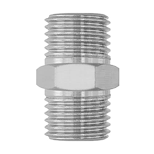 PointZero Airbrush Male-Male Nipple Fitting Hose Coupling 1/4 in. BSP