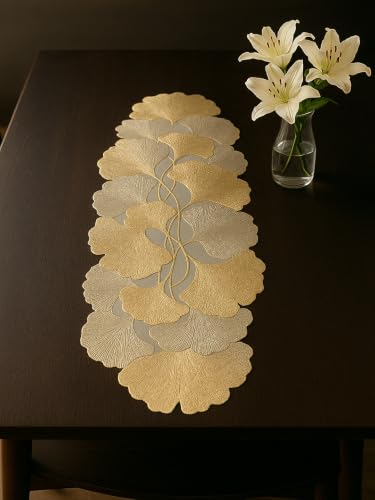 Image of Dakshya Industries PVC Waterproof Round Table Placemat & Table Runner Combo Set | 6 Round Table Mats (38 x 38 cm) + 1 Table Runner | Heat Resistant, Washable, Non Slip Dining Table Decor (Durexen)