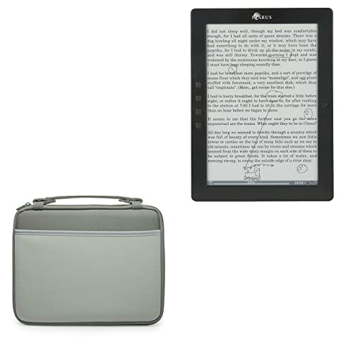 BoxWave Case Compatible with Icarus eXceL - Hard Shell Briefcase, Slim Messenger Bag Briefcase Cover Side Pockets - Pewter