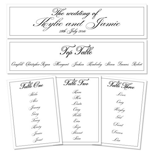 personnalisé Plan de table de mariage Décoration Couleur de papeterie et cadre 2 couleurs Mariage vintage rustique shabby chic fantaisie souvenir de Cover