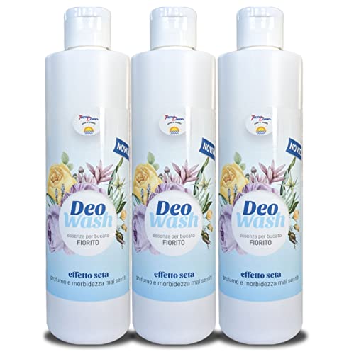 Deo Wash - Essenza Profuma Bucato concentrata, igienizzante, ammorbidente, Dona ai tuoi capi profumo e morbidezza mai sentiti (Fiorito) - Pack Da 3 pz 250 ml