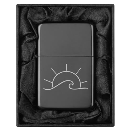 Encendedor en caja negra forrada de seda miniatura 1