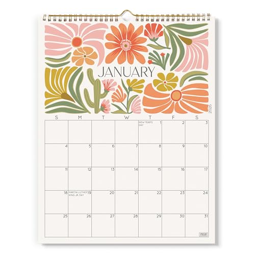 S&O Desert Garden Wall Calendar from January 2026-June 2027 -