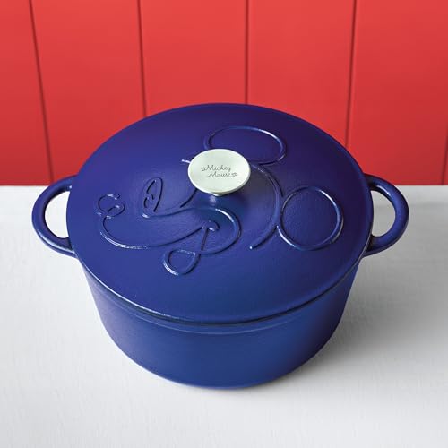 Farberware Disney Bon Voyage Pre-Seasoned Cast Iron Dutch Oven/Casserole Pan with Lid, Suitable for All Stovetops, Including Induction, 4.75 Quart, Blue by Farberware - Image 2