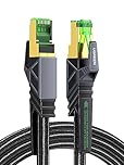 UGREEN Gaming Ethernet Cable, CAT 8 High-Speed Special Network Cable for Game, 40Gbps 2000MHz Braided RJ45 LAN Gigabit Cable, SF/FTP POE 26AWG Compatible with Xbox One Switch PS5 PS4 Modem Router