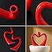 Lvases Red Hollow Ceramic Vases for Home Decor, Love Heart Snuggle Vase Set of 2, Modern Nordic Aesthetic Decorative Vase for Table Centerpiece Wedding Decoration (W 11.8