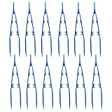 SE 365PT12 Assorted Color Lightweight Plastic Tweezers Set (12 PC.)