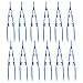 SE 365PT12 Assorted Color Lightweight Plastic Tweezers Set (12 PC.)