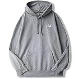 [ザノースフェイス] パーカー メンズ シンプル グレー ワンポイントロゴ Heritage Patch Hoodie サイズS [並行輸入品]