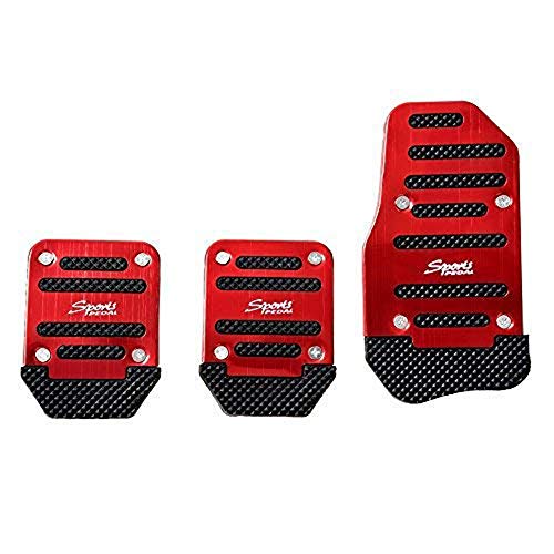 SZSS-CAR 3pcs Nonslip Car Pedal Pads Auto Sports Gas Fuel Petrol Clutch Brake Pad Cover Foot Pedals Rest Plate Kits For Honda,Toyota, VW, Mazada,Porsche, Lexus,Renault.