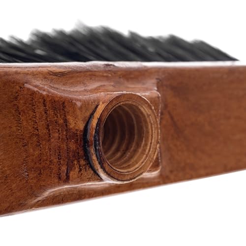 KADAX Besenkopf mit Gewinde, Breite 27 cm, Besen mit robusten Borsten, Stubenbesen, Zimmerbesen aus Kunststoff, Kehrbesen ohne Stiel (Braun) – Bild 6