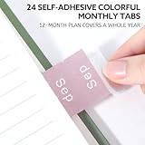 Undated Weekly Planner, A5 To Do List Notebook 53 Weeks Planning Hardcover Weekly Goals Planner with 24 Self-Adhesive Monthly Tabs for Daily life, Work, College - Image 6