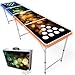 PartyPongTables.com 8-Foot Beer Pong Table with Cup Holes and LED Lights - Bubbles Edition