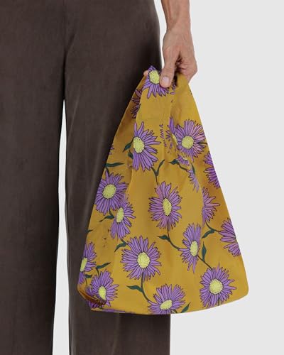 BAGGU Baby Eco Bag, 100% Recycled, ochre daisy, One Size