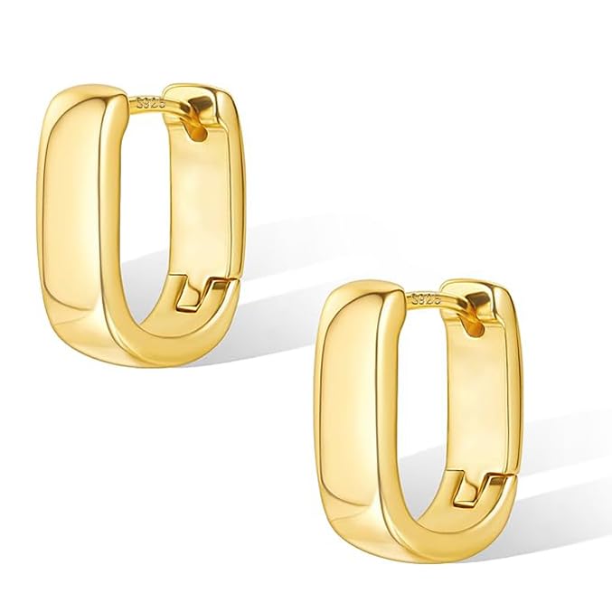 925 Sterling Silver Women's Earrings -15mm, Small Women's Silver Ring Earrings, Hypoallergenic And Lightweight, Fashionable Jewelry Gift, Suitable For Daily And Party Wear