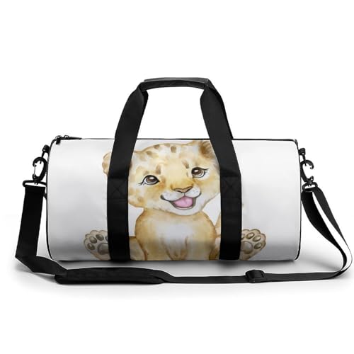 Sac de sport lion 45cm ultra résistant avec compartiments pour gym et voyage