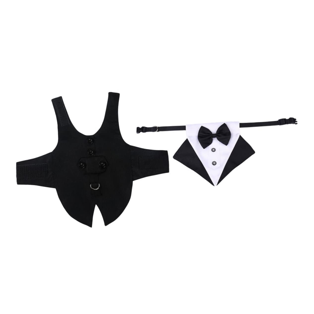Costume de chien tuxedo ERINGOGO avec bandana ajustable pour animal