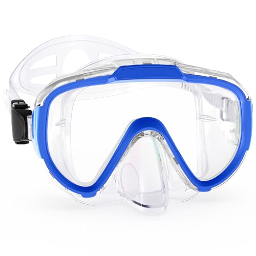 Zeligerstar Taucherbrille Kinder, 180°Panorama Gehärtetes Sicherheitsglas Anti-Beschlag Professionelle Schnorchelmaske für Erwachsene, mit Verstellbarem Silikonband für Schwimmen und Schnorcheln