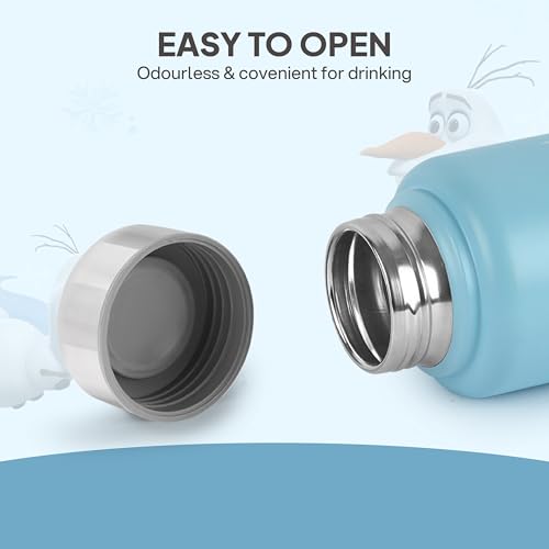 Image of CELLO Kidzbee Vortex Single Wall Steel Water Bottle For Kids 700 ml | 3D Touch & Feel Olaf Design Fridge Safe Spill Proof & Leak Proof Stainless Steel Water Bottle For School Kids, Travel & Picnic