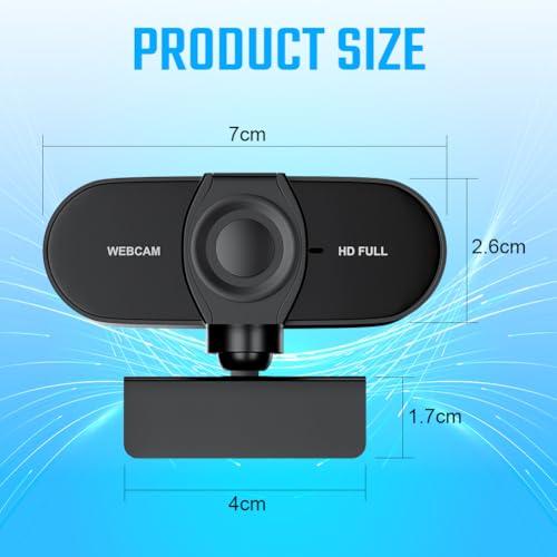 OFFCUP Full HD Webcam, 1080P Webcam mit Mics Geräuschunterdrückung, USB Webcam Autofokus Streaming Kamera für PC Laptop für Live-Streaming Videoanruf Konferenz Online-Unterricht Spiel - 0