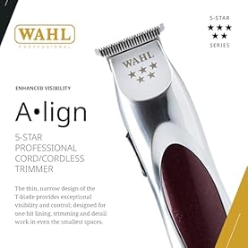 Alternative view of Wahl Professional 5 Star Align Trimmer, Narrow T-Blade, High-Speed Rotary Motor, Cordless 180-Minute Run Time